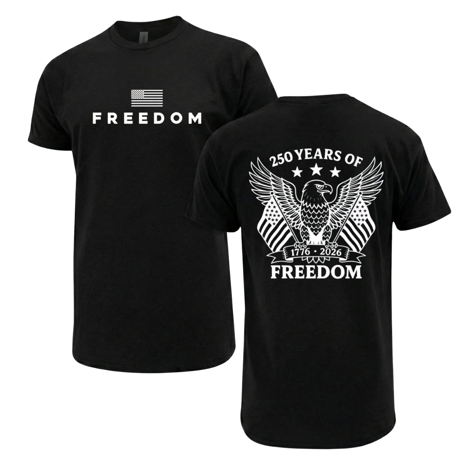 We The People 250th Anniversary Freedom T-Shirt & Hoodie USA Patriotic Gildan 5000 Soft 50% Cotton 50% Polyester Classic Fit Digital Print, Tops, Fabric