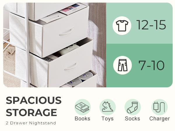 Dresser with 4 Drawers, Storage Tower, Organizer Unit, Fabric Dresser for Bedroom, Hallway, Entryway, Closets, Sturdy Steel Frame, Wood Top, Easy Pull Handle