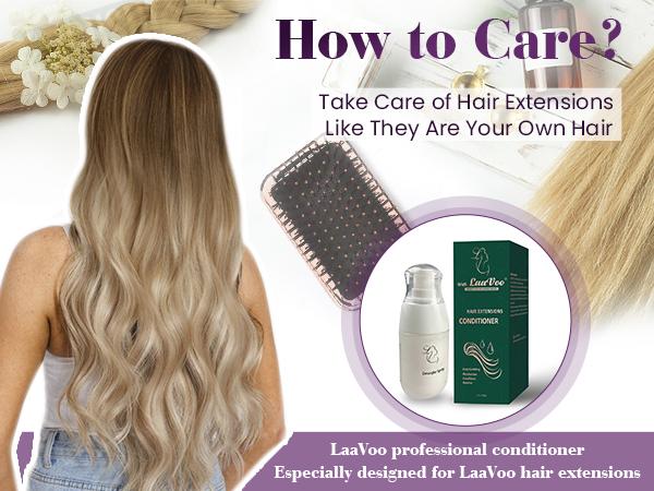 LaaVoo Clip in Hair Extensions Real Human Hair Silky Straight Clip in Extensions real human hair TikTokShopBacktoSchool Hairpiece