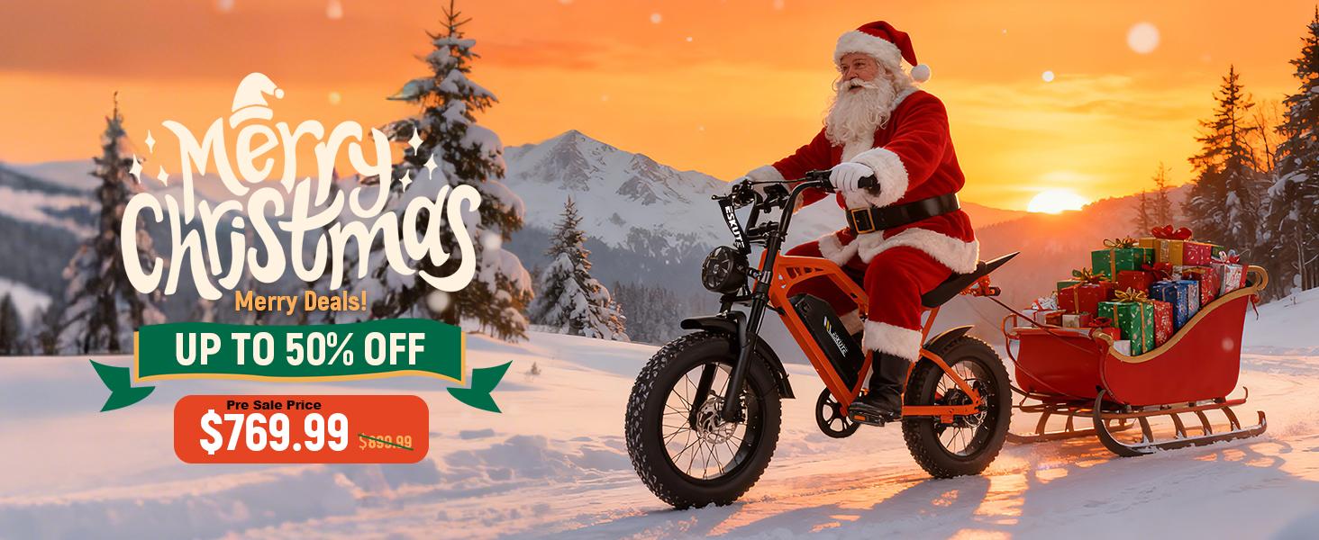 Eskute V200 Electric Bike | 20.8Ah Huge Battery | 1500W Peak Power | 30 MPH | Full Suspension | 80 Miles Range | 7-Speed Dual Suspension | 20" x4.0 Fat Tire e-bike Mid Drive with LED Lights Eskute V200 Electric Bike | 20.8Ah Huge Battery | 1500W Peak Power | 30 MPH | Full Suspension | 80 Miles Range | 7-Speed Dual Suspension | 20" x4.0 Fat Tire e-bike Mid Drive with LED Lights