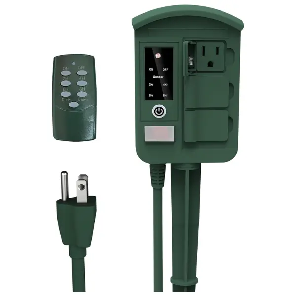Remote Control Outdoor Power Stake Timer Waterproof Power Strip 6 Grounded Outlets and 6FT Extension Cord Bn-link Convenience