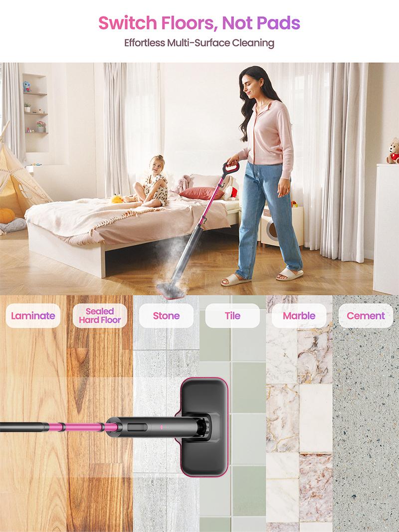 Schenley 6-Pack Microfiber Pads for Steam Mop Cleaner, Washable and Reusable Replacement Mop Pads, Cleaning Accessories Compatible with Schenley Steam Mop SLFCSM054