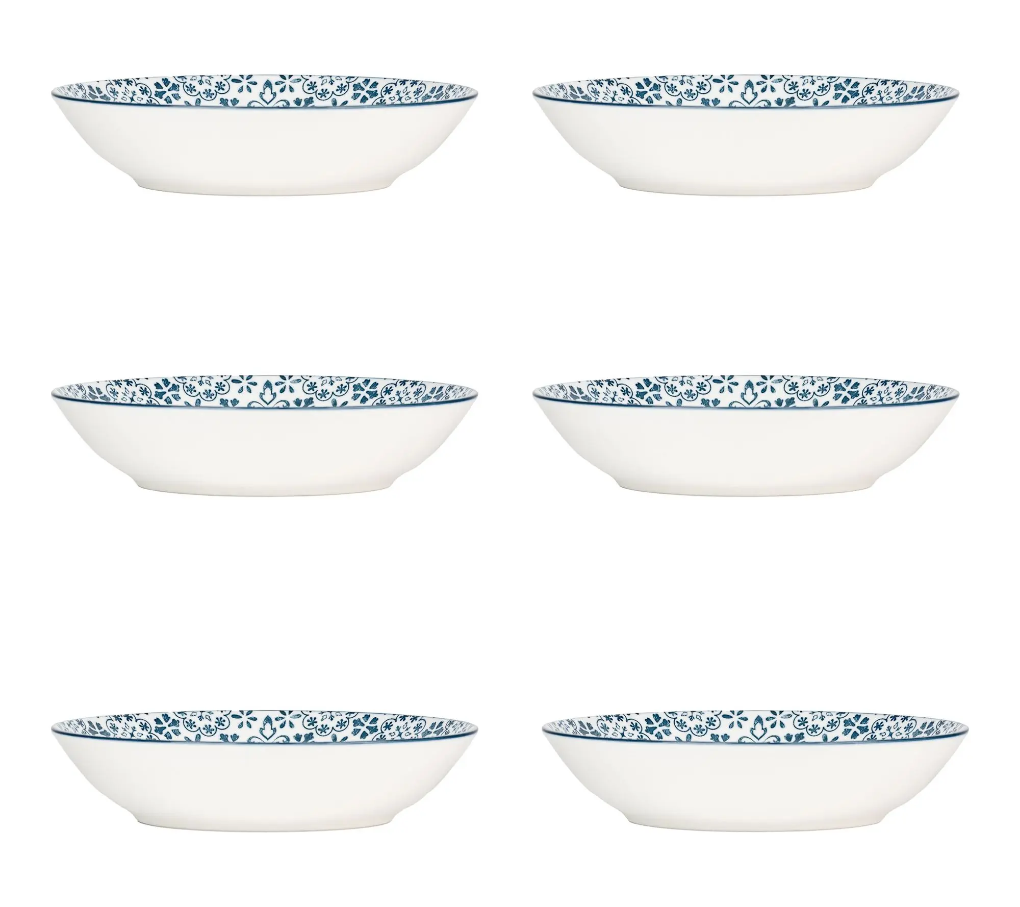 10 Strawberry Street Set of 6 Mediterranean Blue Pasta Plates 10 Strawberry Street Set of 6 Mediterranean Blue Pasta Plates