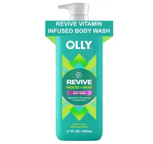 OLLY Revive Body Wash with Magnesium, Electrolytes & Vitamin B12– Nourishing Cleanser for Skin Barrier Repair, Deep Hydration, Refreshing Nerolidew Scent, 17 oz