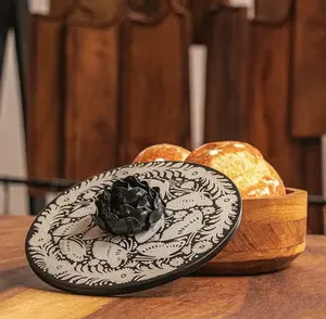 Mexican Handmade Parota Wood Tortilla Warmer - Olinala