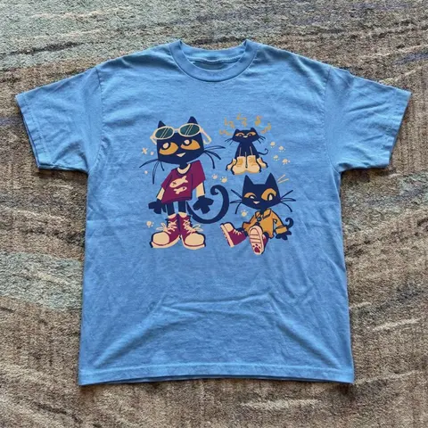 Gildan Men's Women's T-shirt, Playful Cat Graphic Tee, Three Cat Relax Shirt, Gifts Shirt, Unisex Vintage Graphic Tees Gothic Grunge Y2k Emo Scene Amity Affliction Style Clothes Men Women Streetwear
