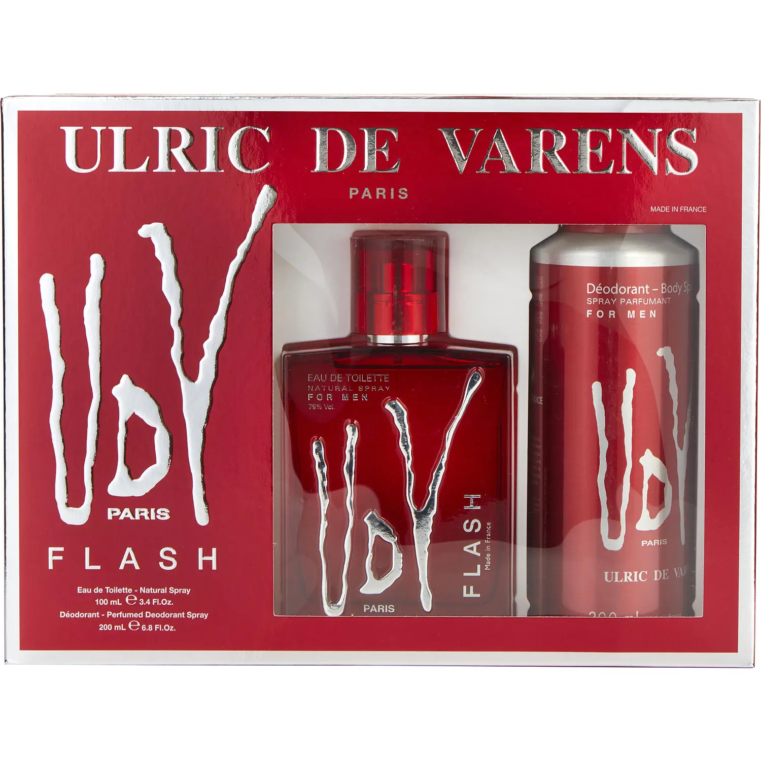 Udv Flash Set-Edt Spray 3.4 Oz & Deodorant Spray 6.8 Oz For Men