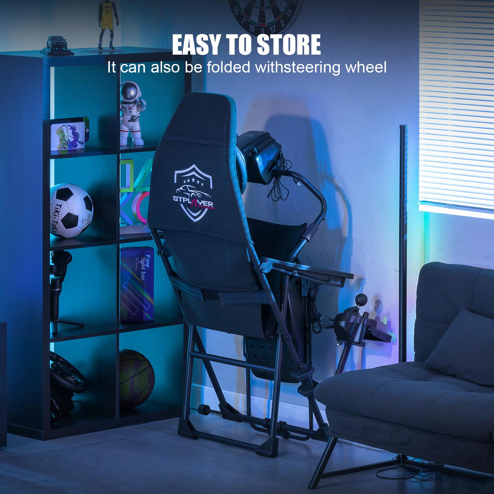 GTPLAYER Sim Racing Wheel Stand for Logitech G25 G27 G29 G920 G923 Thrustmaster T330TS Racing Steering Shifter Mount with Pedals Not Included Wired Gaming Controller