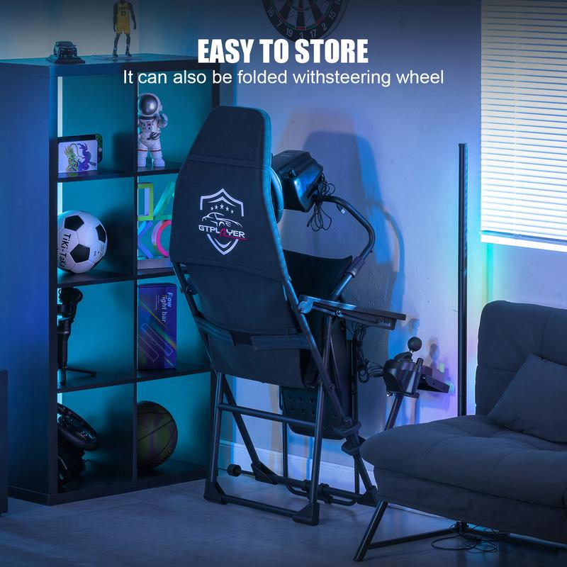 GTPLAYER Sim Racing Wheel Stand for Logitech G25 G27 G29 G920 G923 Thrustmaster T330TS Racing Steering Shifter Mount with Pedals Not Included Wired Gaming Controller