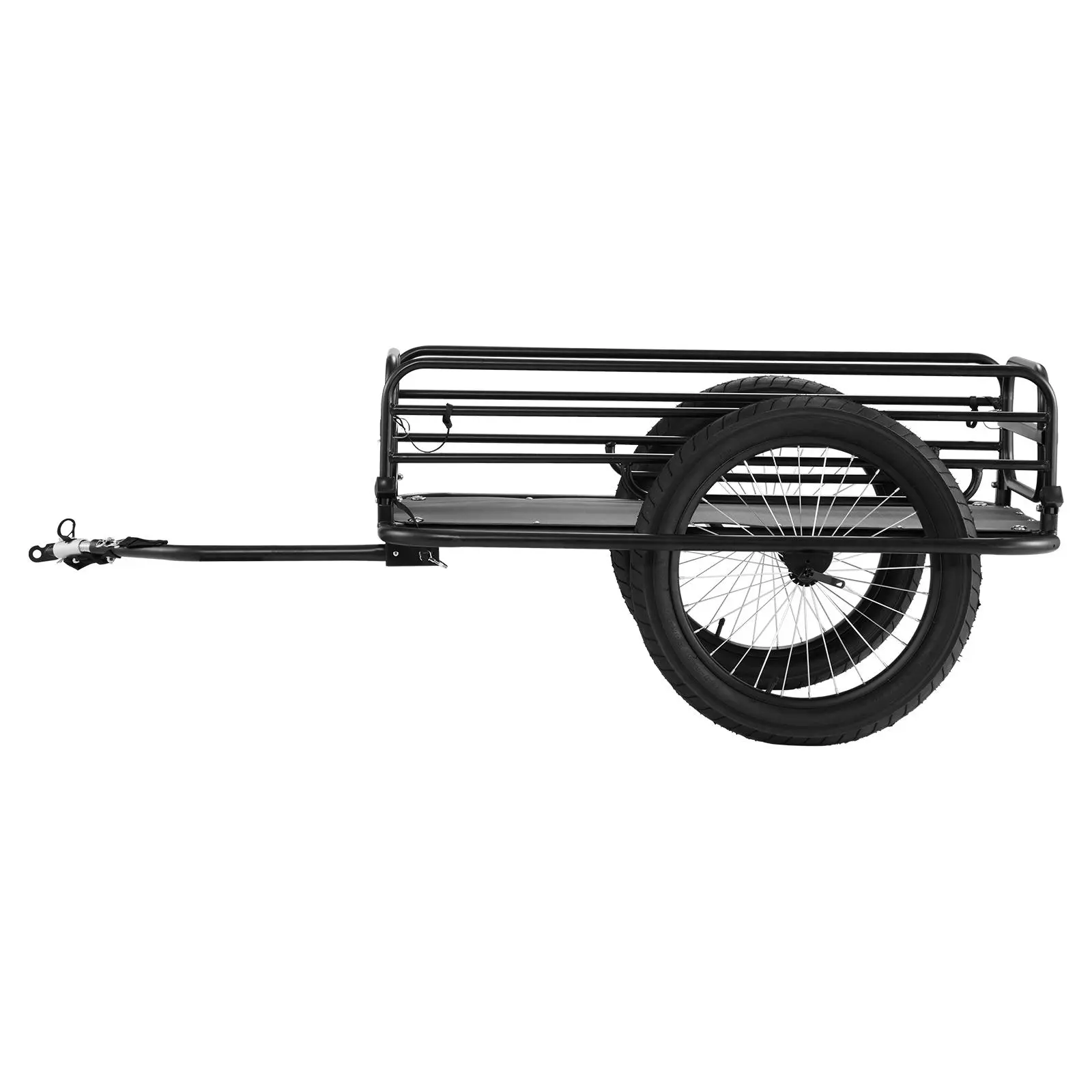 【summerfinds】VEVOR Bike Cargo Trailer, 275 lbs Load Capacity, Heavy-Duty Carbon Steel Bicycle Wagon Cart, Foldable Compact Storage, Quick Release, Universal Hitch, 20" Wheels, Fits Most Bicycle Rims, Bicycle Rim