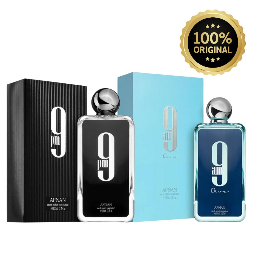 Afnan 9AM Dive + 9pm EDP 100ML (3.4Oz) By Afnan - Long Lasting Fragrance For Men - Fragrance Bundle niche fragrances