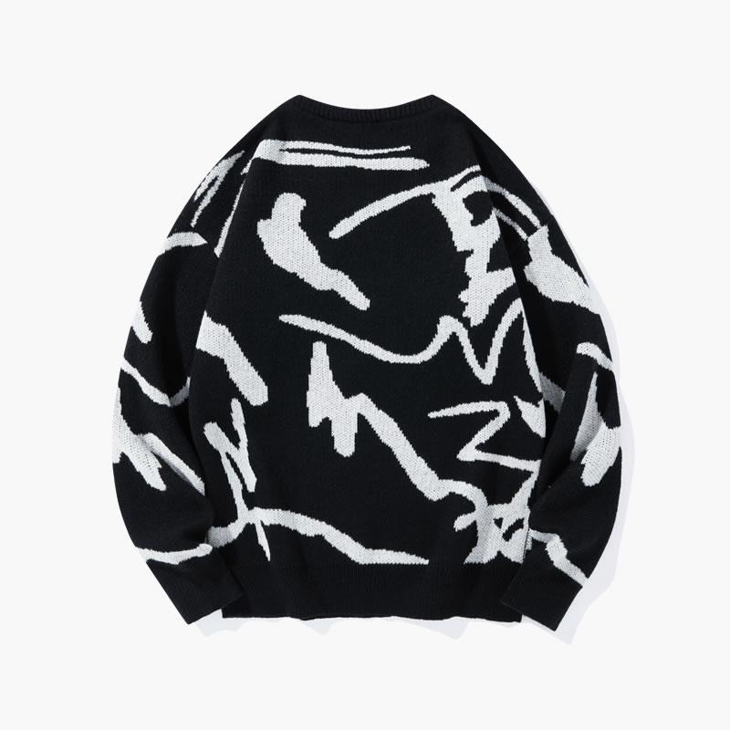 #Springfresh Men's Knitted Long Sleeve Sweater Crew Neck Y2K Graphic Casual Regular Fit Jumper for Fall & Winter Stylish Breathable Pullover Sweater Menswear Outfit Stylish Tops Grey Chinos Aesthetic Loose Fit Crewneck Fashionable Knitwear SpringStatement