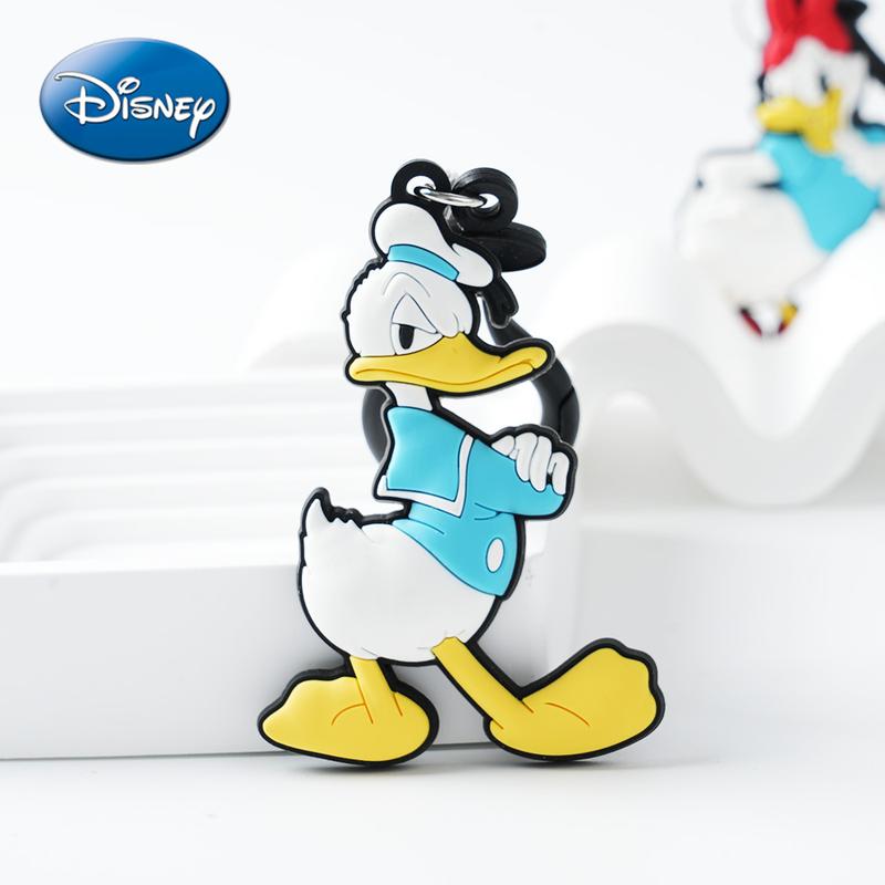 Disney Donald Keychain 1PC Official License Cute Animal Bag Clip Charms Anime Figure Collector Keyring Backpack Decor Durable PVC Soft Rubber Gift
