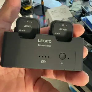 LEKATO MS-1 2.4G Wireless In-Ear Monitor System,Stereo Wireless IEM System with Transmitter Beltpack Receiver for Guitar, Automatic Pairing, for Studio, Band Rehearsal, Live Performance