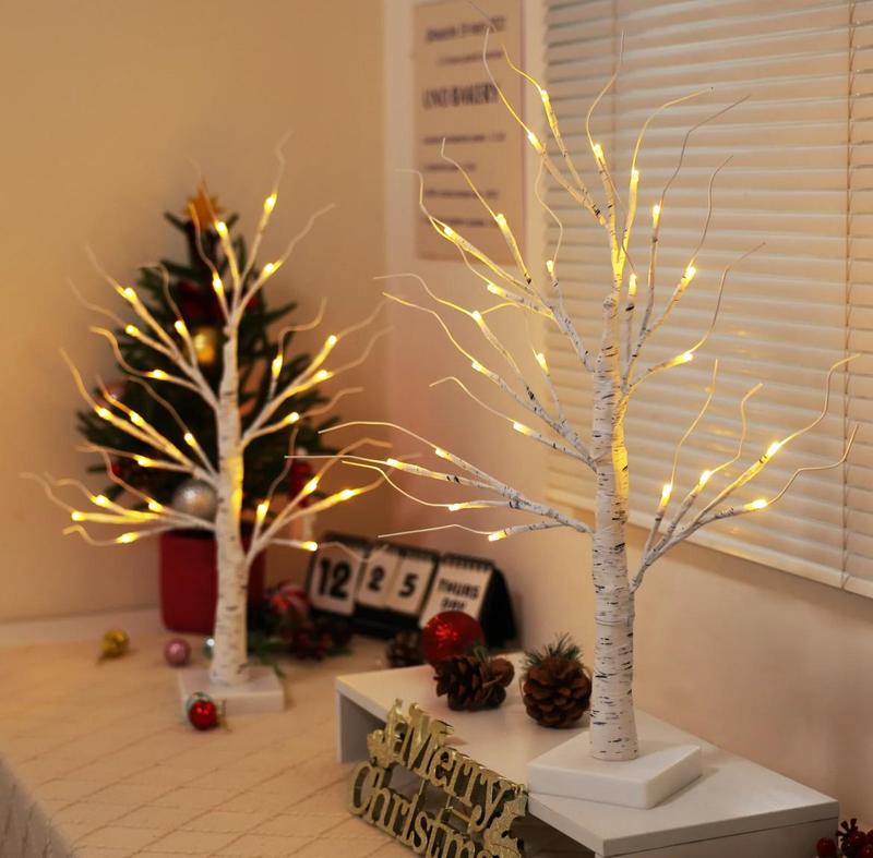 Set of 2 LED birch lights for Valentine’s Day, battery-powered, artificial birch tree lighting, suitable for bedroom bedside lamps, living room TV stands, dining tables, and studies; ideal for spring, Easter, birthday scenes; all-season decorative lights Set of 2 LED birch lights for Valentine’s Day, battery-powered, artificial birch tree lighting, suitable for bedroom bedside lamps, living room TV stands, dining tables, and studies; ideal for spring, Easter, birthday scenes; all-season decorative lights