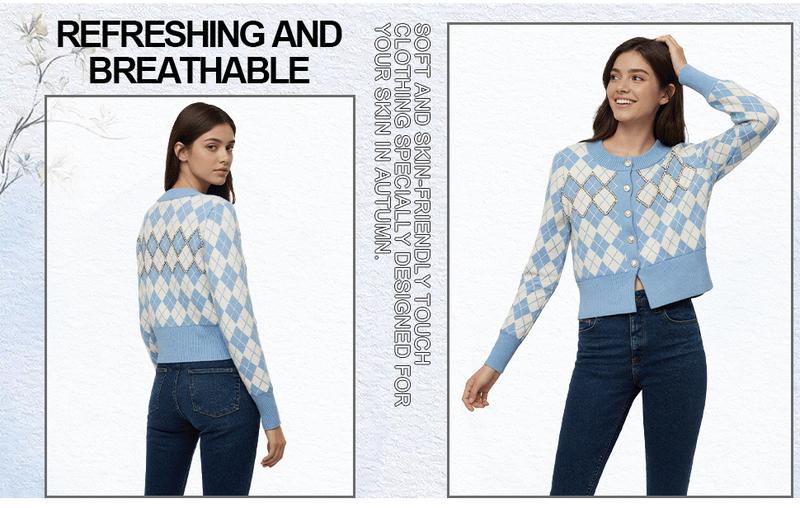 【Exclusive for fans】【A】Checkerboard Diamond Sweater Women Winter Warm Loose Oversized Knitted Pullover 2024 New Fashion Casual Streetwear Female Tops