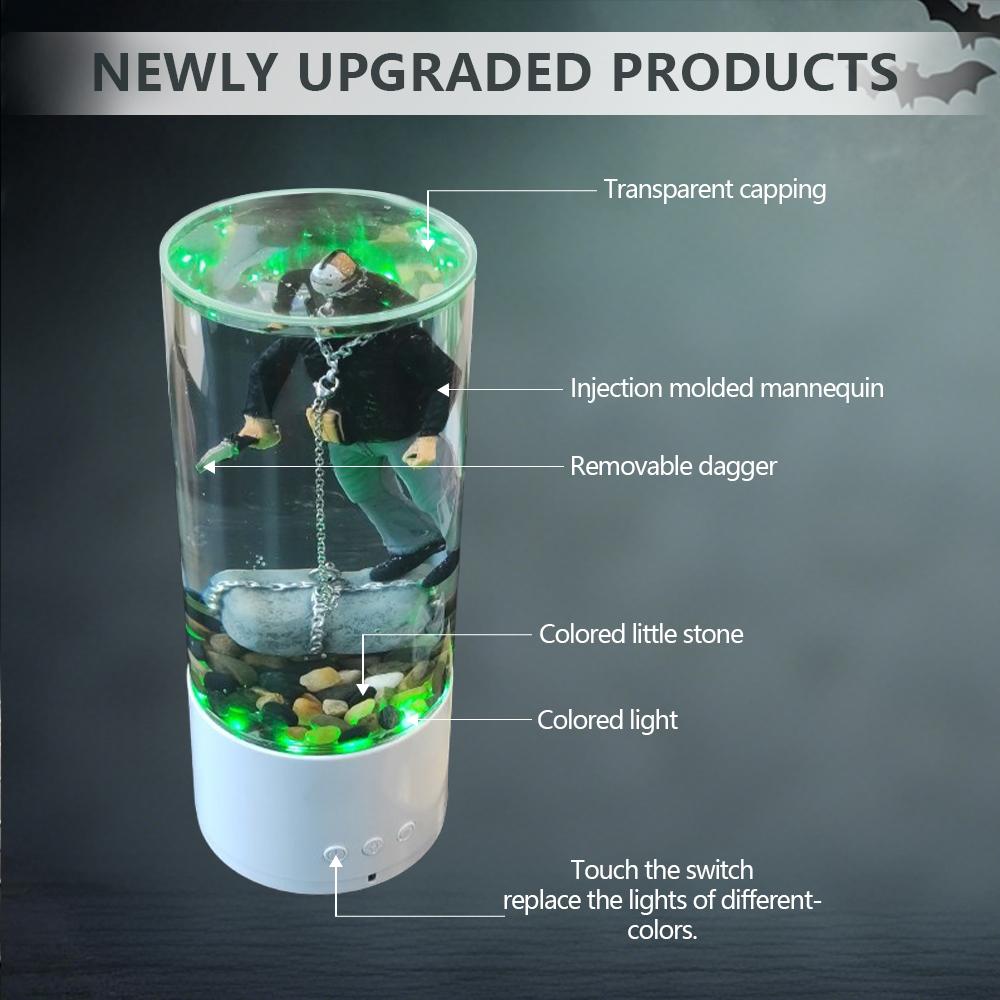 【FaddishDeal】Upgraded Rotating Lighting Hydroponic Vase, Movie Decorative Water Lamp, Desktop Decorative Arrangement, Birthday and Halloween Decorations and Gifts.