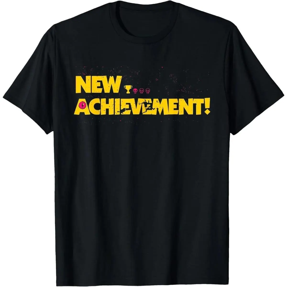 Men's New Achievement Dungeon Crawler Carl Graphic T-Shirt - Classic Short-Sleeve Unisex Crew Neck Menswear Top, Casual Streetwear, Quality Fabric, Dungeon Theme, Printed Graphic, Images Do Not Peel or Fade, Digital Print