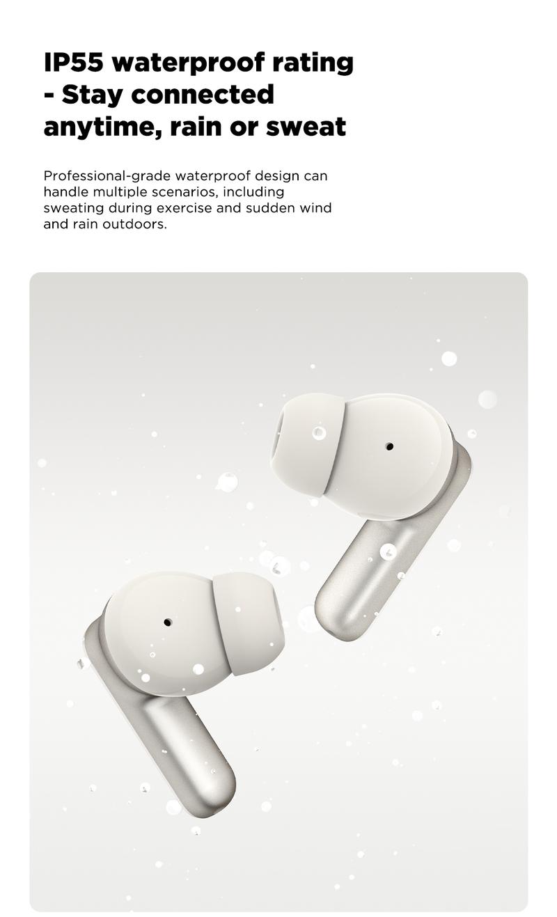 MINISO MS106 Wireless Earbuds Bluetooth 6.0 Earphones, In Ear Earbuds,Waterproof Wireless Earphones, Suitable for Office, Sports, Study and Audio Calls, Built in Microphone, Gaming Bluetooth Headphones