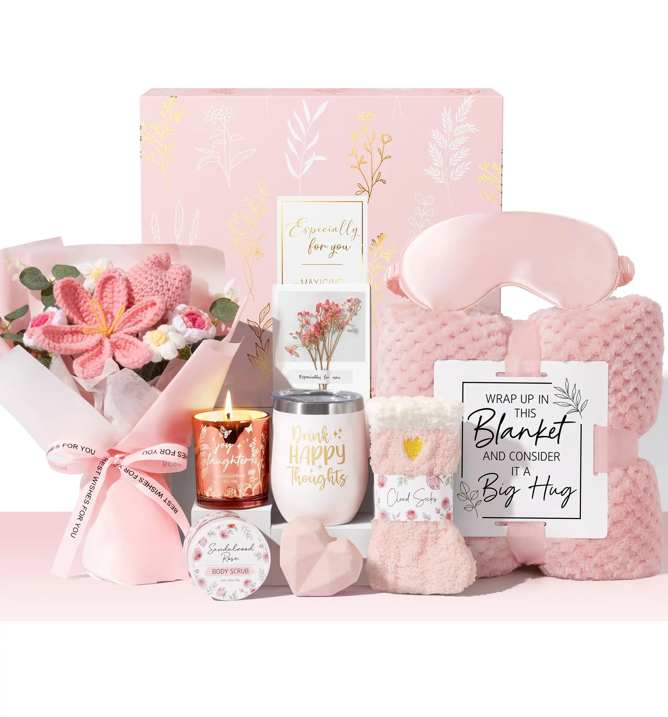 MAYICIVO Graduation Gift & Birthday Gift for Women –  Self Care Package Get Well Soon Gift Baskets, Thinking of You Sympathy Spa Gift Set Unique Gifts for Women Mom Sister Grandma Friends
