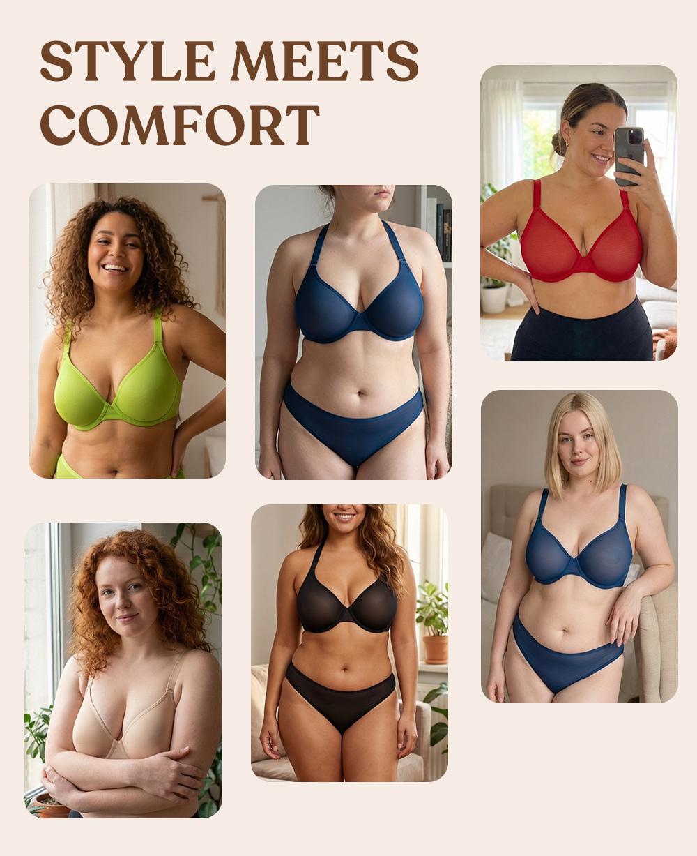 HSIA Seraphina Air Light Plus Size Bra Summer Breathable Unlined Soft Sheer Mesh Underwire Support Transparent Lightweight Non Padded Minimizer Bra Full Coverage Convertible Multiway Bras Sexy Everyday Womenswear SpringStatements HSIA Seraphina Air Light Plus Size Bra Summer Breathable Unlined Soft Sheer Mesh Underwire Support Transparent Lightweight Non Padded Minimizer Bra Full Coverage Convertible Multiway Bras Sexy Everyday Womenswear SpringStatements