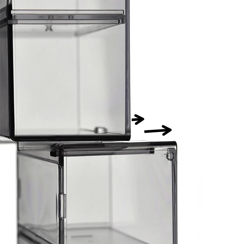 〔CC55〕1Set Double Layer Small Scale Car Model Display Box Transparent Dustproof Storage Box Large Capacity Desktop Organizer Box
