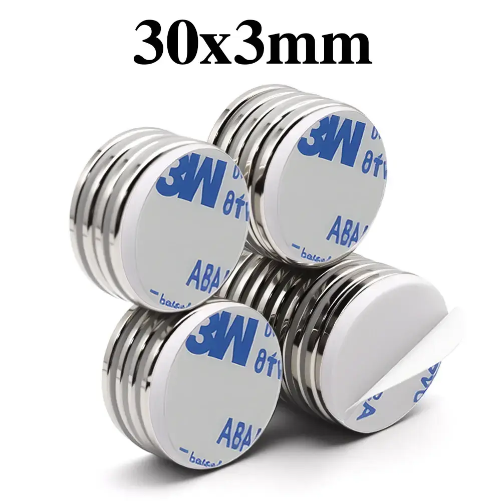 30x3mm iman Refrigerator magnets With double-sided tape DIY Office Whiteboard Workshop
