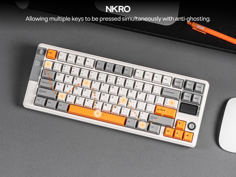 EPOMAKER RT85 Gasket 75% Wireless Mechanical Keyboard Joystick & DIY Screen Tri-Mode BT/USB/2.4Ghz 5-Layer Paddings Hot-Swappable PBT Keycap gaming accessories keyboards for gaming creamy keyboard TikTokShopSpringGlowUp EPOMAKER RT85 Gasket 75% Wireless Mechanical Keyboard Joystick & DIY Screen Tri-Mode BT/USB/2.4Ghz 5-Layer Paddings Hot-Swappable PBT Keycap gaming accessories keyboards for gaming creamy keyboard TikTokShopSpringGlowUp