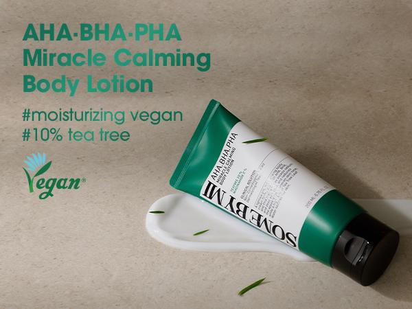 AHA BHA PHA Miracle Calming Body Lotion 6.76oz, 200ml – Exfoliating Body Moisturizer – Soothing Care with Centella – Korean Skin Care