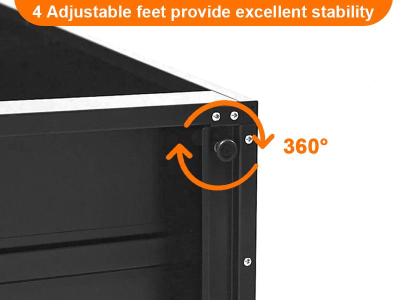 【GARVEE】71" H Metal Storage Cabinet with Lock, Steel Tool Cabinet with 4 Adjustable Shelves and 4 Adjustable Feet, Storage Organization for Home/Garage/Office/Shop