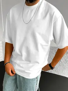 Men's Breathable Crew Neck T-Shirt - Regular Fit Everyday Tee, Soft Knit Fabric Shirt for Gym, Office & Casual Outfits - All-Season Basic Top for Men, Versatile Clothing, Comfortable Wear Menswear