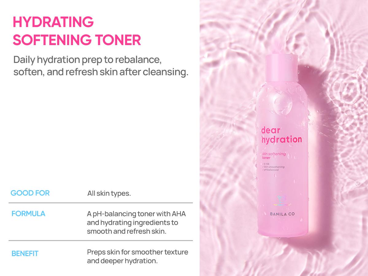 Dear Hydration Skin Softening Toner - Gentle Moisturizer for Skin Repair Hydrate Moisturizing