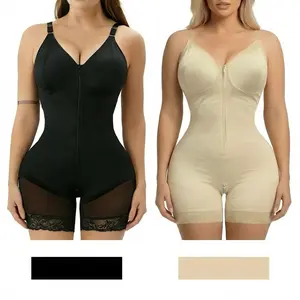 Fajas Colombianas Shapewear for Women Tummy Control Full Shapewear Butt Lifter with Hooks Closure SpringStatements Bodysuit Womenswear Shaper Compression Women's Zippered Shapewear Bodysuit shepawear zipper corset enhancement
