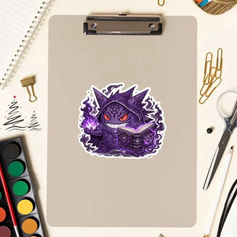 Gengar Sticker, Tatto Tactical Girl, Vinyl Anime waterproof sticker, Gift for Car Decal: Waterproof Ghost Family Sticker for Laptop, Car and Tumbler