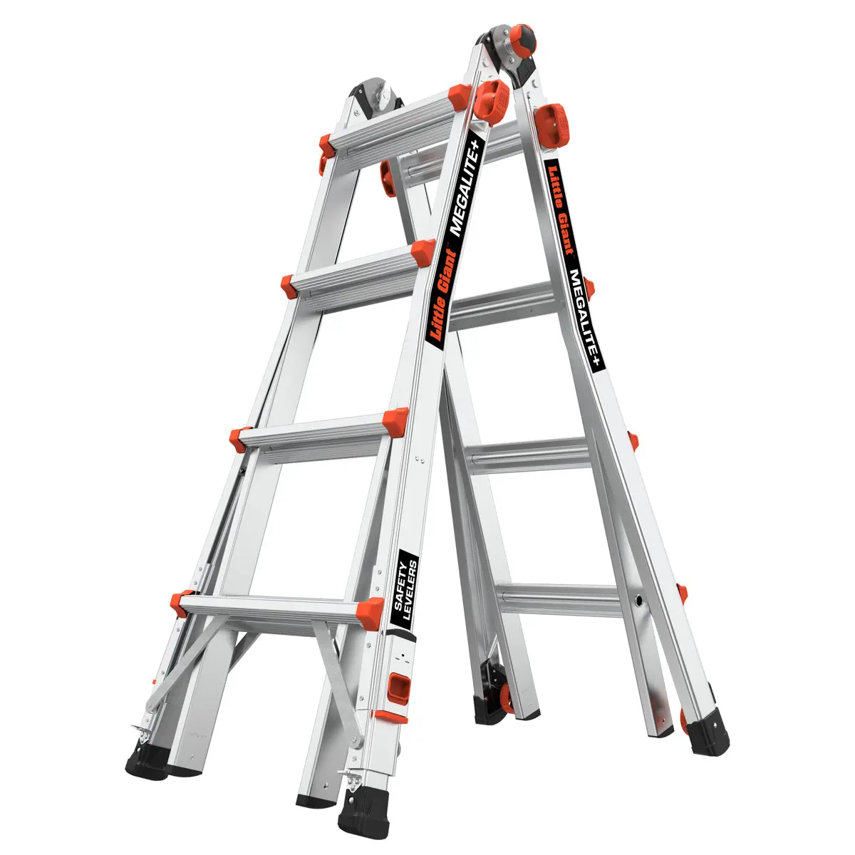 Little Giant M18 MegaLite+ Aluminum Extension Ladder with Adjustable Leg Levelers & Telescoping Features Sturdy Portable Collapsible Design