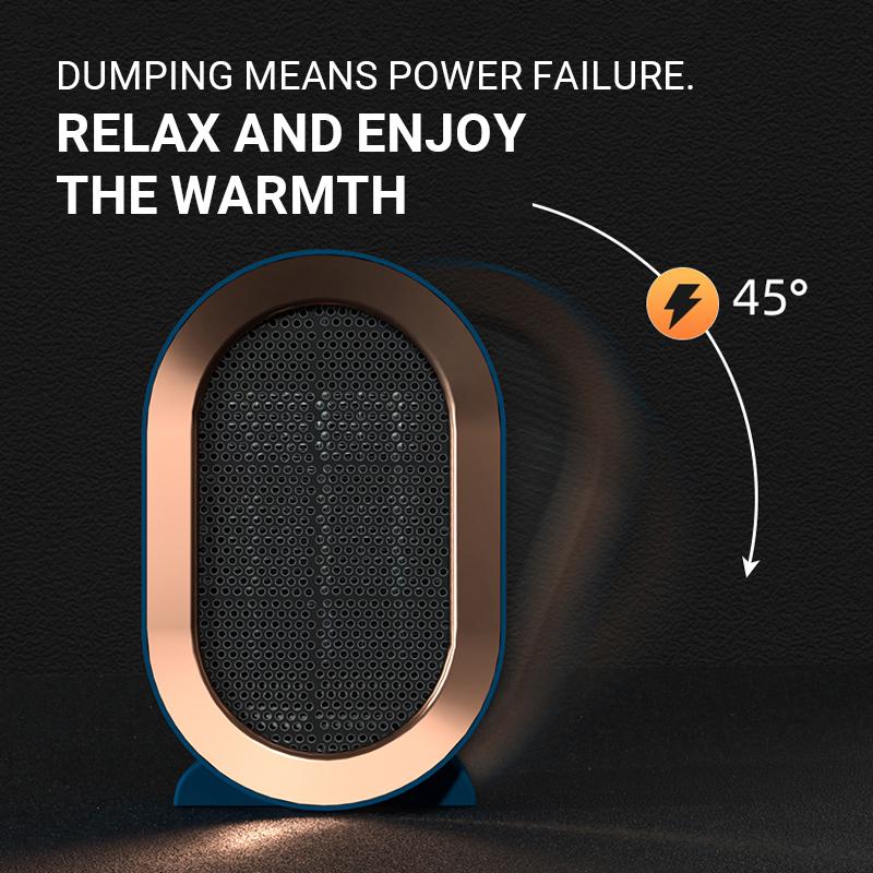 Mini Space Heater for Indoor Use Portable Desk Heater with PTC Ceramic Heating 1s Instant Heat 40°C Constant Temperature Tip-Over & Overheat Protection Quiet No Light Small Electric Heater for Office Bedroom Home