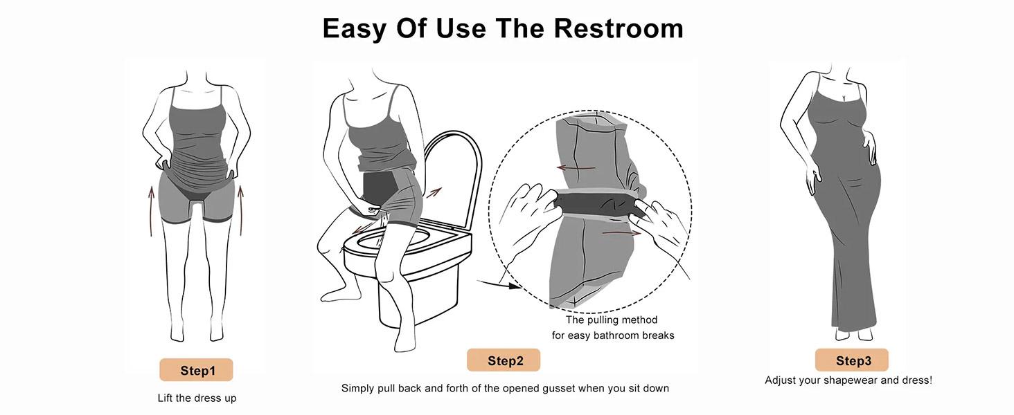 Popilush The Shapewear Dress Lace Slip Split Maxi Dress or Jumpsuit Summer Womenswear Casual Fit Comfortable Loose Lady Formal Spaghetti Strap Body-hugging Fit with Tummy Control