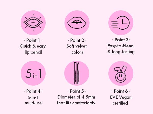 [AMUSE Seoul Official] LIP SMUDGER | 6 Shades lip liner