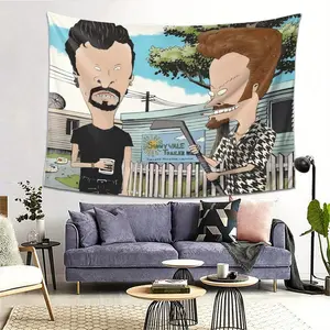 Funny cartoon pattern tapestry, fun Lightweight Decoration wall decoration, dopamine art tapestry, suitable for living room, bedroom, university dormitory, trippy room decor Halloween creative gift Hanging Painting，bedroom decorative accessories
