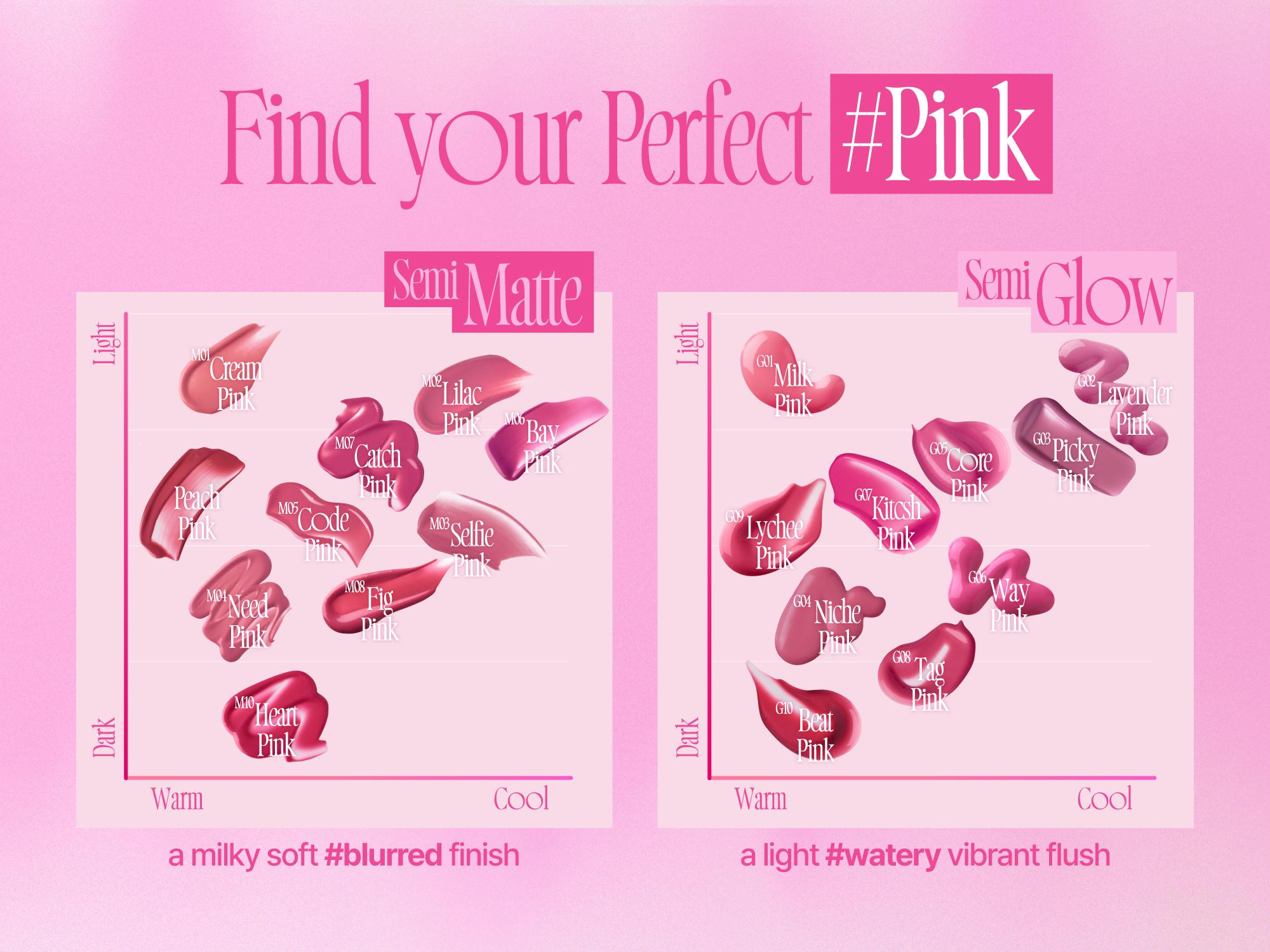 fwee Pink Obsession Stay-Fit Lip Tint | Weightless & Layerable Tint for Smudge-proof, Long-lasting Wear | Soft Blur Finish or Vibrant Flush,  | 20 Colors Makeup