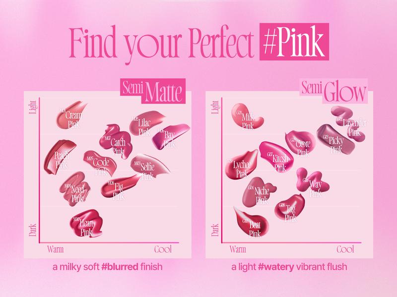 fwee Pink Obsession Stay-Fit Lip Tint | Weightless & Layerable Tint for Smudge-proof, Long-lasting Wear | Soft Blur Finish or Vibrant Flush,  | 20 Colors Makeup