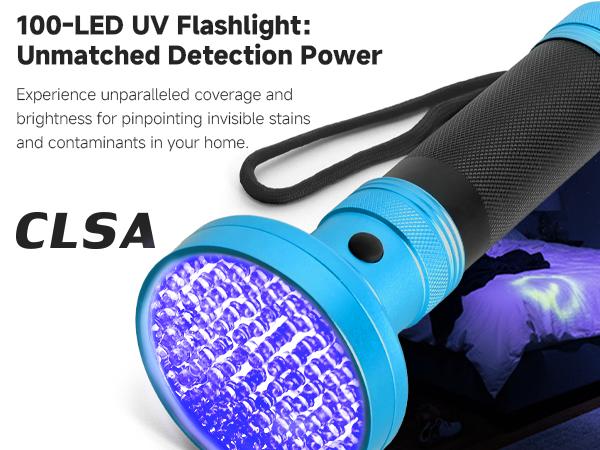 Multi-Purpose UV Detection Light: Ideal for Identifying Pet Accidents and Pest Infestations, Featuring Ultra-Bright LEDs, Durable Construction, and Portable Design, Great for Camping, Hiking, Night Trips, Blackouts, and Emergency Outdoor Use.