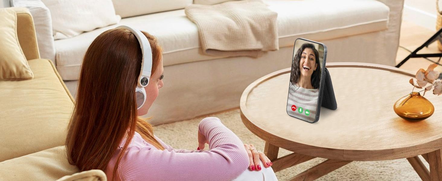 Magsafe Wallet, Works with Apple Find My(IOS only), Strongest Magnetic Wallet for iPhone 17/16/15/14/13/12 Series, Magnetic Card Holder with Adjustable Stand, 9 Cards Holder, Gifts for Boyfriend, Girlfriend, Mens, Males, Mother, Father