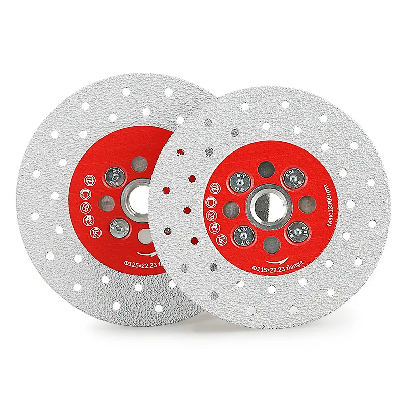 LOZLIN Double-Sided Diamond Grinding Discs (4.5"/5" Size, 5/8"-11 Thread) - Blade Grinding Discs, Rotary Diamond Blades for Marble, Quartz - Power Tool Accessories, Angle Grinder Tool Accessories for Cutting & Chamfering