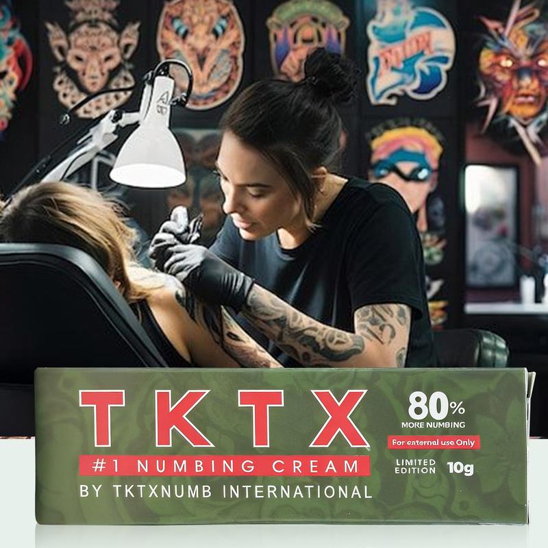 New style 80％TKTX Tattoo External Cream, Relief Cream for Tattoos, Waxing, Microneedling, Lecithin External Cream(10g) Cosmetic. Soreness Itching