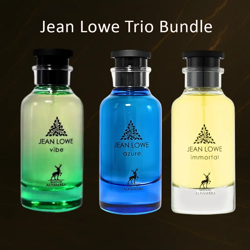 (3pc Bundle Pack) Jean Lowe Vibe + Azure + Immortel by Maison Alhambra Lattafa EDP Spray, 3.4oz