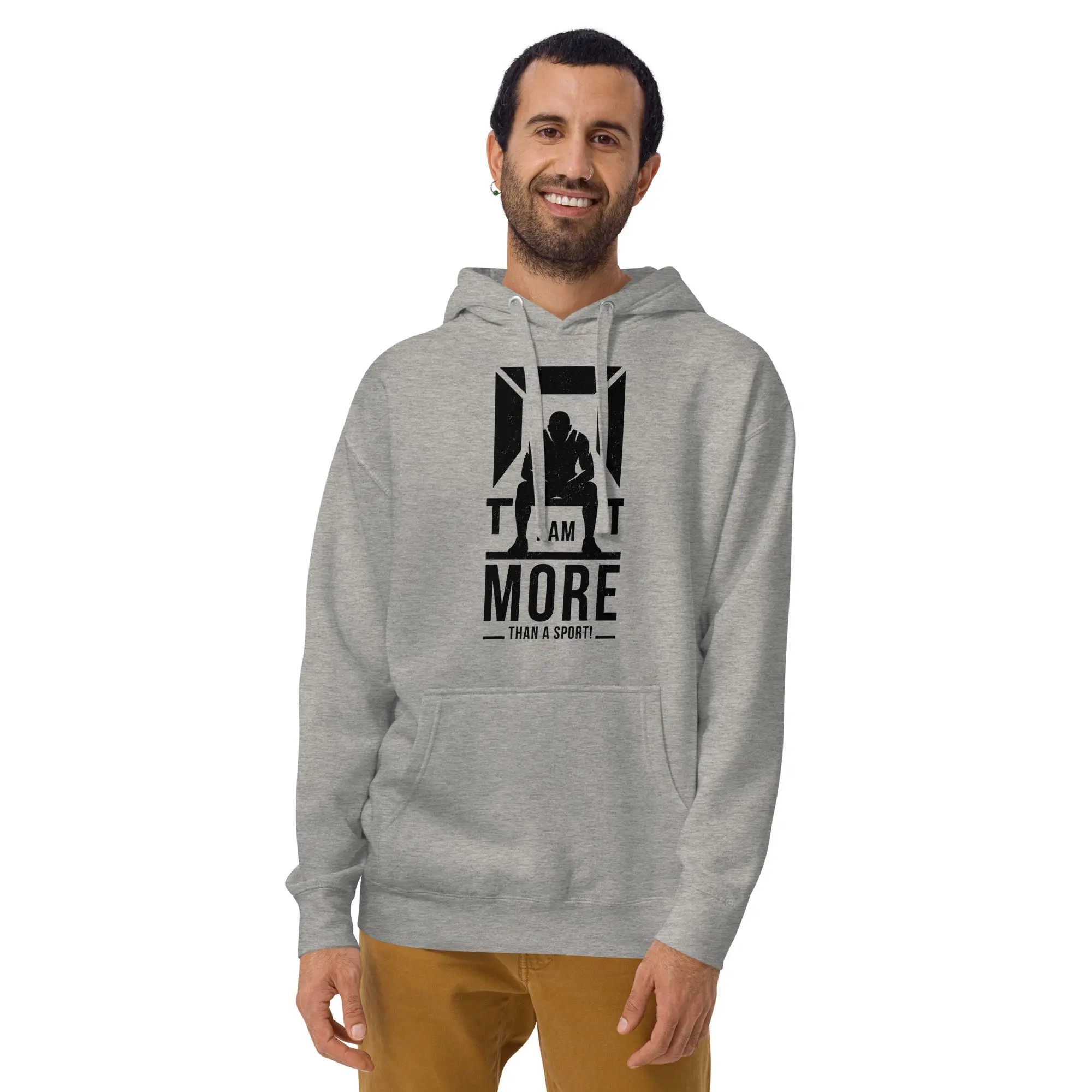 Men’s I AM MORE Signature Hoodie - Athletic Gray, Menswear Apparel, Men's Tops, Sports Sweatshirts, Casual