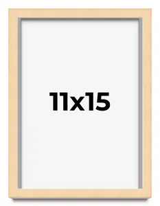 11x15 Solid Wood Picture Frame with UV-Resistant Acrylic & Acid-Free Backing, Available in 6 Finishes: Matte Black, Matte White, Metallic Bronze, Silver, Natural Wood Grain & Mahogany