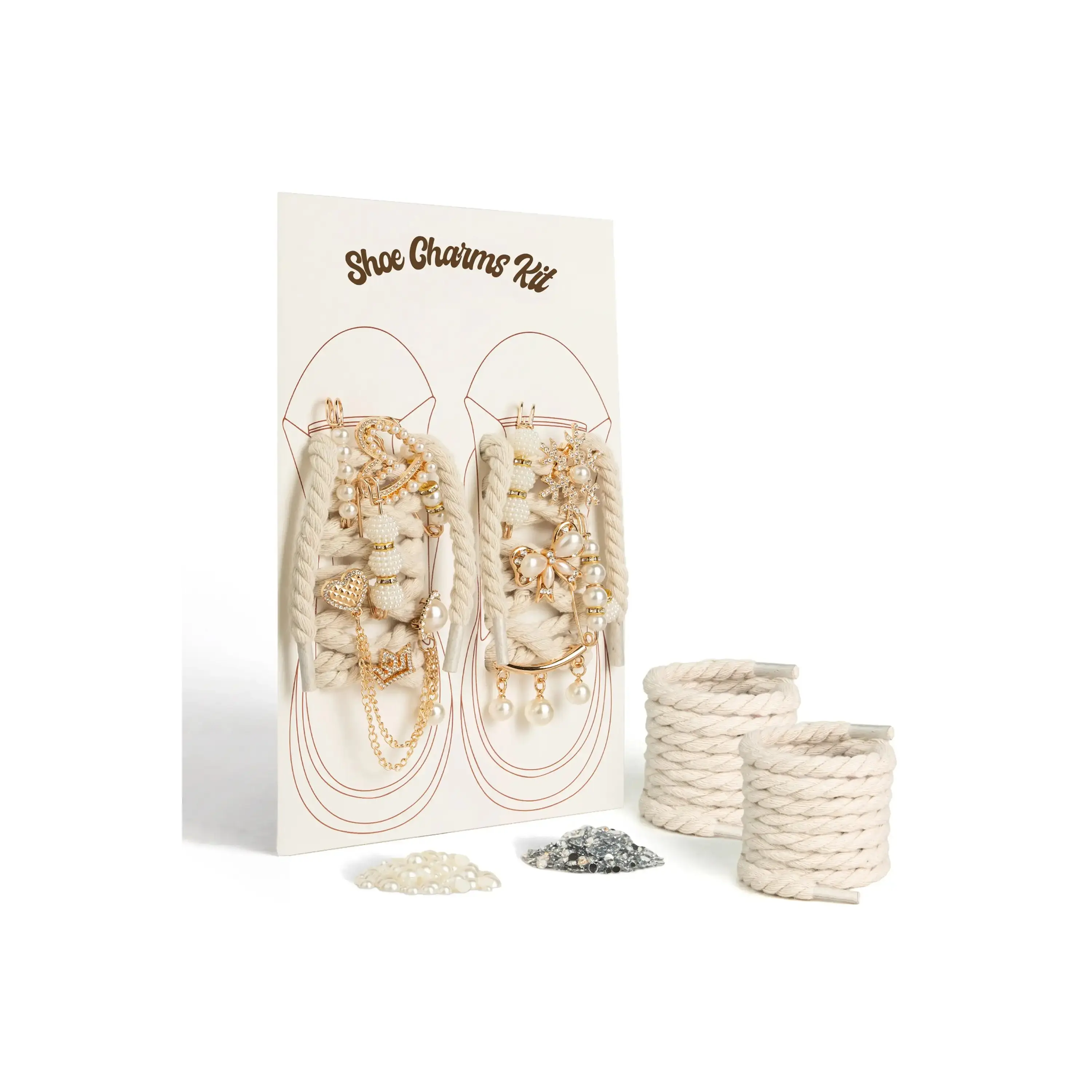 Viora White Beads Shoe Charms