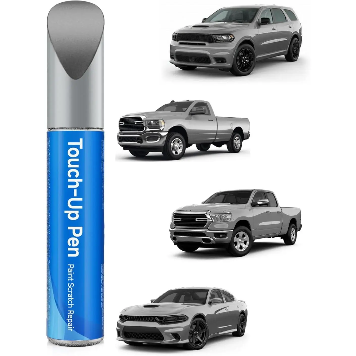 Billet Silver Metallic PSC/JSC Dodge Touch Up Paint Kit - Exact OEM Match, Scratch & Rust Repair, Rust Resistant, Fits Trucks & SUVs, For Car Owners, Includes Multiple Shades, Metallic Paint, Cars/Trucks/Suvs